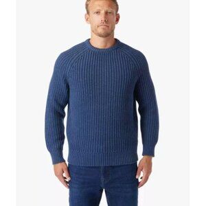 Fair Harbor Men's Neptune Sweater Fisherman Seawool Knit Heavy Weight Size Large